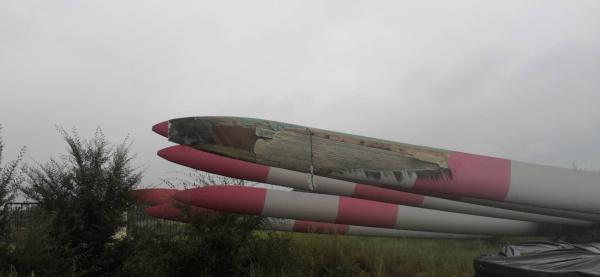 張北基地退役葉片、機(jī)艙處置現(xiàn)場(chǎng)